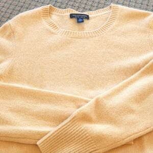Cashmere sweater, Saks, large yellow